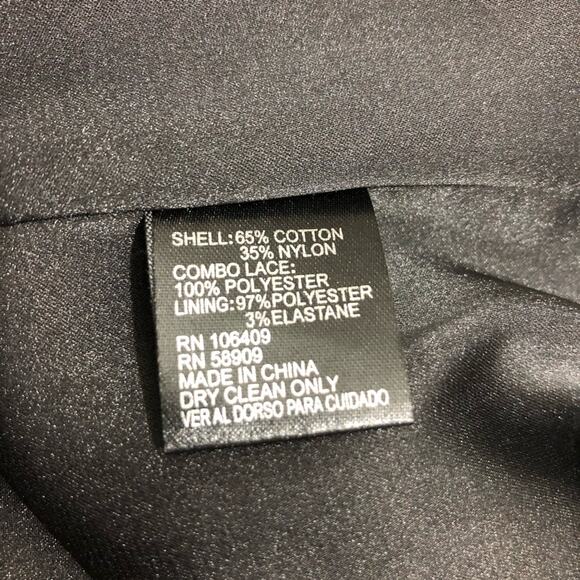 Gianni Bini Monica Lace Peplum Dress Black Size 10 EUC - Picture 8 of 9